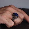 МУЖСКОЕ СЕРЕБРЯНОЕ КОЛЬЦО 925 ПРОБЫ С КАМНЕМ CОКОЛИНЫЙ ГЛАЗ