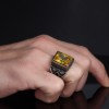 МУЖСКОЕ СЕРЕБРЯНОЕ КОЛЬЦО 925 ПРОБЫ С КАМНЕМ ЦИТРИН