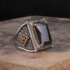 МУЖСКОЕ СЕРЕБРЯНОЕ КОЛЬЦО 925 ПРОБЫ С ЧЕРНЫМ ЦИРКОНИЕМ
