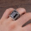 МУЖСКОЕ СЕРЕБРЯНОЕ КОЛЬЦО 925 ПРОБЫ С ЧЕРНЫМ ЦИРКОНИЕМ