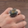 МУЖСКОЕ СЕРЕБРЯНОЕ КОЛЬЦО 925 ПРОБЫ С КАМНЕМ ЛАБРАДОРИТ