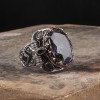 МУЖСКОЕ СЕРЕБРЯНОЕ КОЛЬЦО 925 ПРОБЫ С ОВАЛЬНЫМ МИСТИЧЕСКИМ ТОПАЗОМ